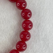 Natural Red Agate Beads Bracelet 28.08g 15.5cm 10.3mm 19 Beads - Huangs Jadeite and Jewelry Pte Ltd