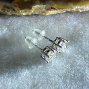 0.5 Ct Colourless Round Brilliant Diameter 5.0mm D VVS1 Excellent Cut Excellent Polish Excellent Symmetry None Florescence Moissanite in S925 Silver Earrings GRA 218444636 - Huangs Jadeite and Jewelry Pte Ltd