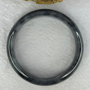 Type A Translucent Wuji Black Grey Jadeite Bangle 54.12g Internal Diameter 59.6mm 4.0 by 7.4mm (Very Fine Internal Lines) - Huangs Jadeite and Jewelry Pte Ltd