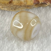 Natural Powerful Tibetan Old Oily Agate Tiger Tooth Daluo Dzi Bead Heavenly Master (Tian Zhu) 1.88g 9.7 by 11.0mm - Huangs Jadeite and Jewelry Pte Ltd