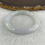 Type A Natural Light Lavender Light Green Jadeite Oval Bangle 37.95g Inner Diameter 54.6mm 9.3 by 8.7mm (Very Very Slight Internal Lines) - Huangs Jadeite and Jewelry Pte Ltd