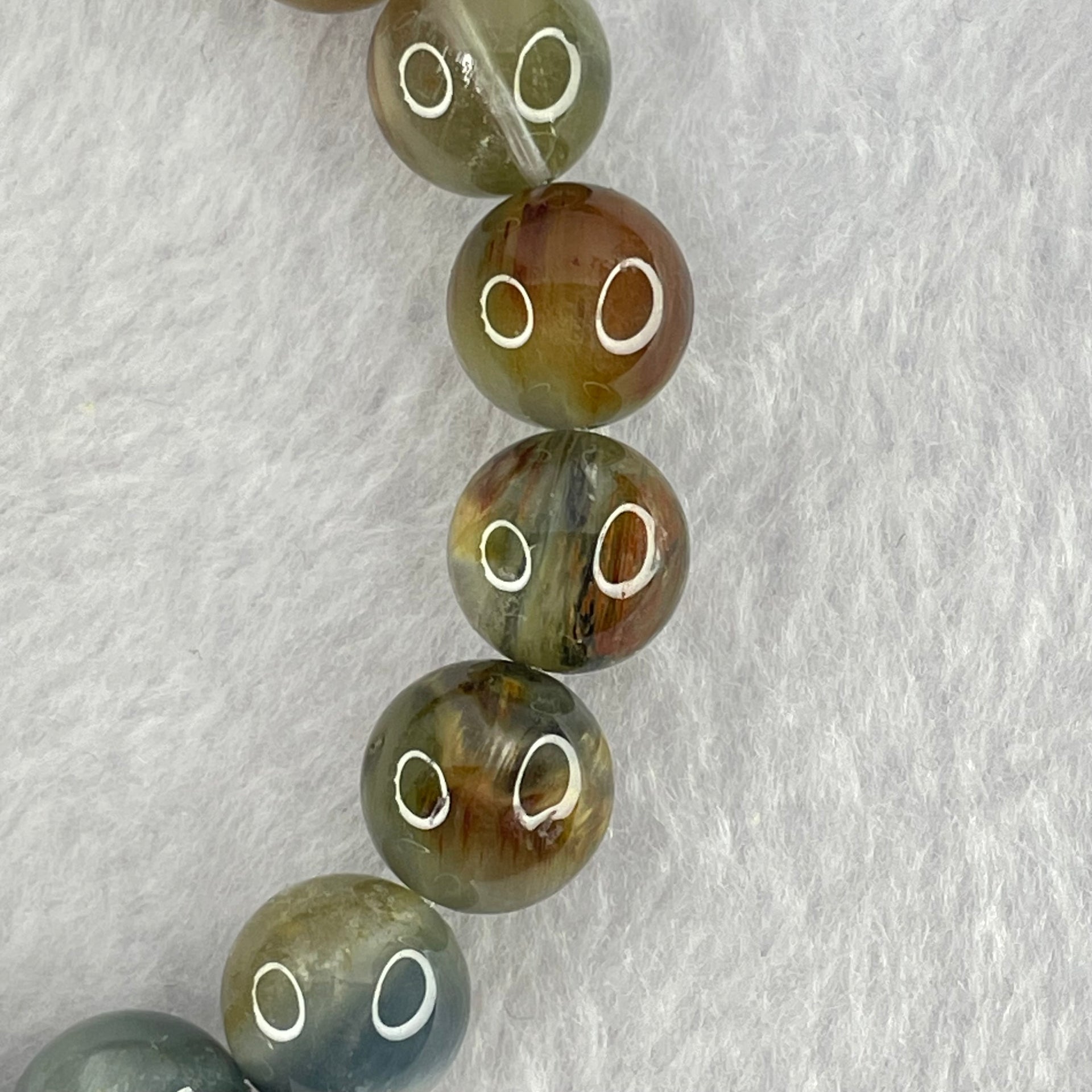 Good Grade Natural Blue Rutilated Quartz Bracelet 40.13g 18cm 12.0mm 18 Beads - Huangs Jadeite and Jewelry Pte Ltd