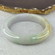 Type A Light Lavender with Green and Yellow Jadeite 57.21g 12.9 by 8.5mm Inner Diameter 54.2mm (Slight Internal Lines) - Huangs Jadeite and Jewelry Pte Ltd