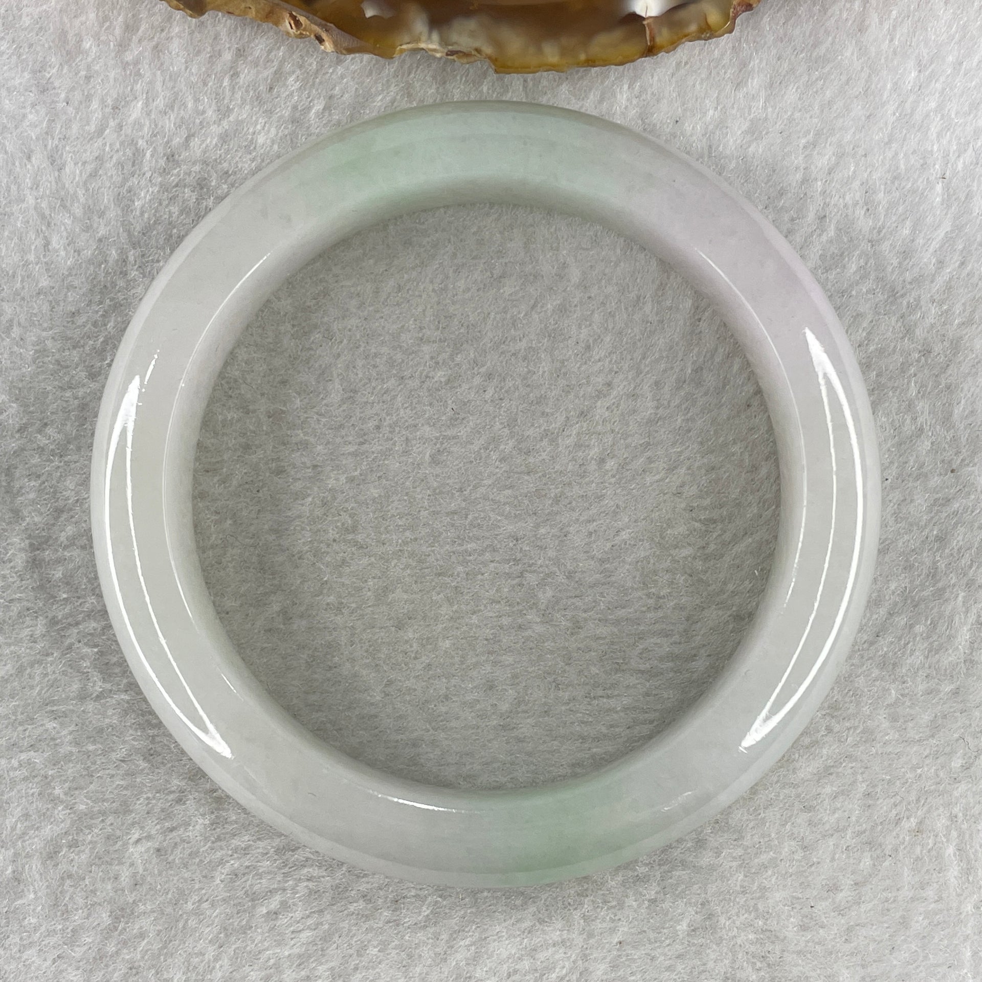 Type A Faint Green and Lavender Jadeite Bangle 70.75g inner diameter 58.4mm 13.8 by 9.0mm (Very Very Slight Internal Line) - Huangs Jadeite and Jewelry Pte Ltd