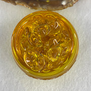 Yellow Liuli Wealth Pot with Ingot Yuan Bao Display Total Weight 150.37g 59.4 by 37.0mm - Huangs Jadeite and Jewelry Pte Ltd