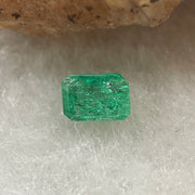 Natural Colombia Vivid Green Emerald (Beryl) Cut-Cornered Rectangular Step cut 0.41ct 5.0 by 3.6 by 2.9mm - Huangs Jadeite and Jewelry Pte Ltd