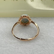 Natural Larimar in S925 Silver Rose Gold Color Ring (Adjustable Size) 1.97g 9.1 by 4.5mm - Huangs Jadeite and Jewelry Pte Ltd