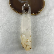 Natural Clear Quartz Tower with Wooden Stand 450.7g 80.1 by 75.9 by 210.0mm - Huangs Jadeite and Jewelry Pte Ltd