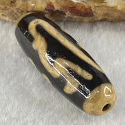 Natural Powerful Tibetan Old Oily Agate Thousand Hand Zha Ji La Mu Dzi Bead Heavenly Master (Tian Zhu) 千手扎基拉姆天珠 9.03g 39.9 by 12.4mm - Huangs Jadeite and Jewelry Pte Ltd