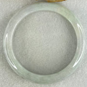 Type A Light Blueish Green Lavender with Red and Yellow Spots Jadeite Bangle 66.35g Internal Diameter 58.5mm 13.6 by 9.1mm (External and Internal Lines) - Huangs Jadeite and Jewelry Pte Ltd