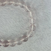 Natural Rose Quartz Beads Bracelet 天然玫瑰石英珠手链 24.05g 17cm 9.3mm 22 Beads - Huangs Jadeite and Jewelry Pte Ltd