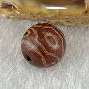 Natural Powerful Tibetan Old Oily Agate 6 Eyes Dzi Bead Heavenly Master (Tian Zhu) 六眼天诛 1.44g 10.0 by 10.4mm - Huangs Jadeite and Jewelry Pte Ltd
