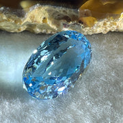 Natural Sky Blue Topaz Oval Shape 12.29ct 16.8 by 11.1 by 7.9mm - Huangs Jadeite and Jewelry Pte Ltd