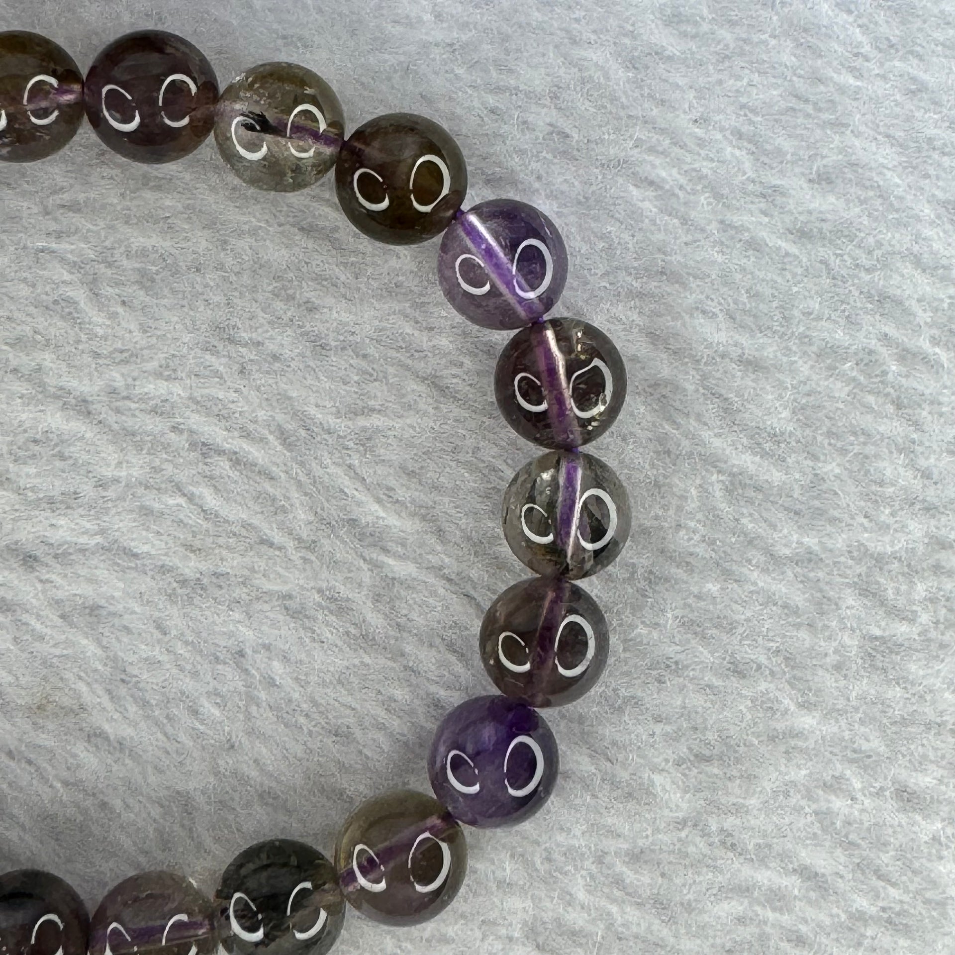 Natural Auralite Crystal Bracelet 极光手链 17.99g 8.4 mm 23 Beads - Huangs Jadeite and Jewelry Pte Ltd