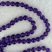 Good Grade Natural Amethyst Necklace 39.51g 7.3mm 79 Beads - Huangs Jadeite and Jewelry Pte Ltd