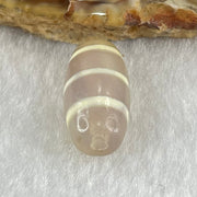 Natural Powerful Tibetan Old Oily Agate 3-Lines Dzi Bead Heavenly Master (Tian Zhu) 三行天诛 2.89g 19.6 by 10.0mm - Huangs Jadeite and Jewelry Pte Ltd