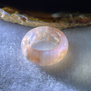 Natural Pinkish Flower Agate Ring 5.16g 9.5 by 4.0mm US 6.8 HK 15 - Huangs Jadeite and Jewelry Pte Ltd
