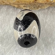 Natural Powerful Tibetan Old Oily Agate Tiger Tooth Daluo Dzi Bead Heavenly Master (Tian Zhu) 1.89g 14.1 by 9.7mm - Huangs Jadeite and Jewelry Pte Ltd