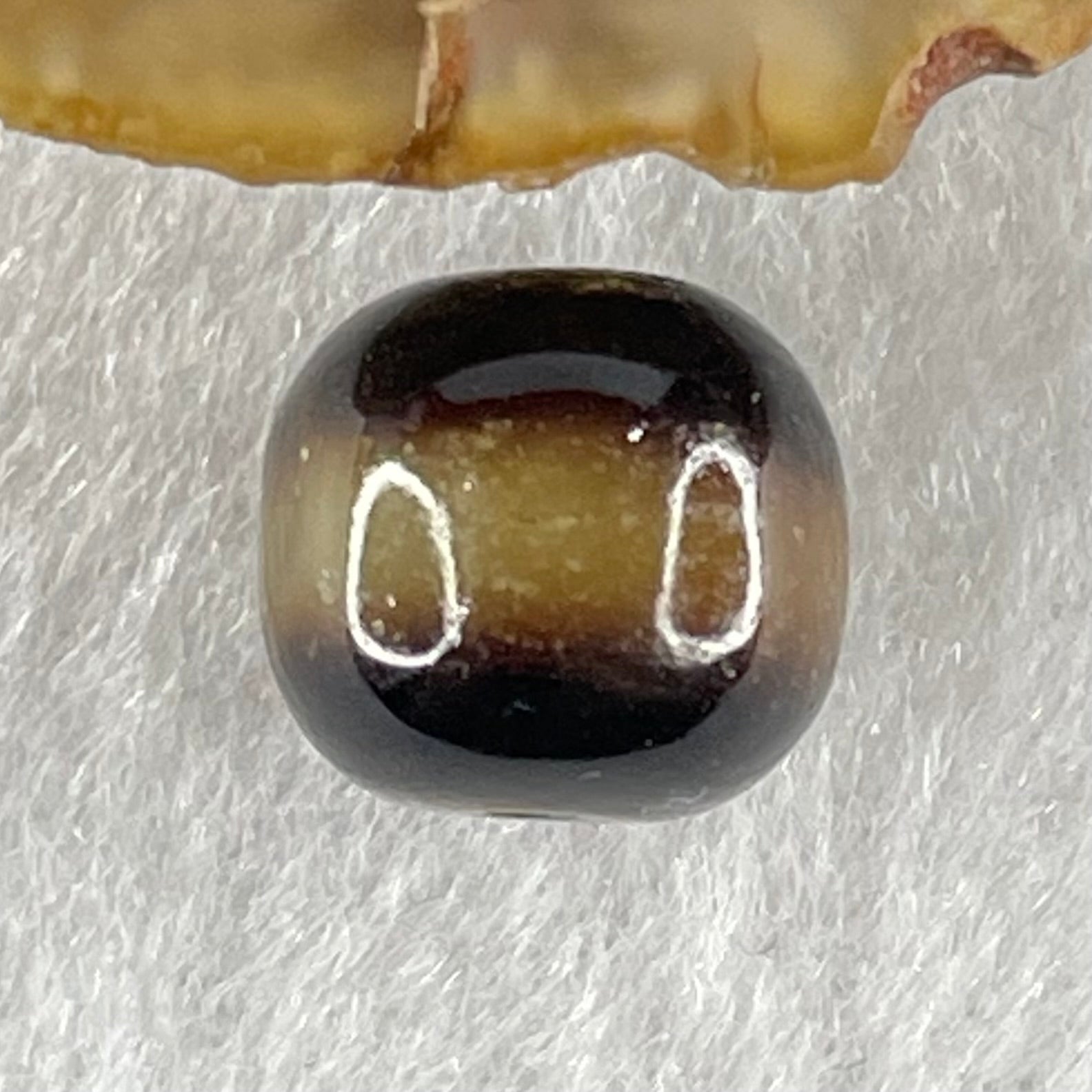 Natural Powerful Tibetan Old Oily Agate 1 Line Dzi Bead Heavenly Master (Tian Zhu) 1.81g 10.0 by 10.9mm - Huangs Jadeite and Jewelry Pte Ltd