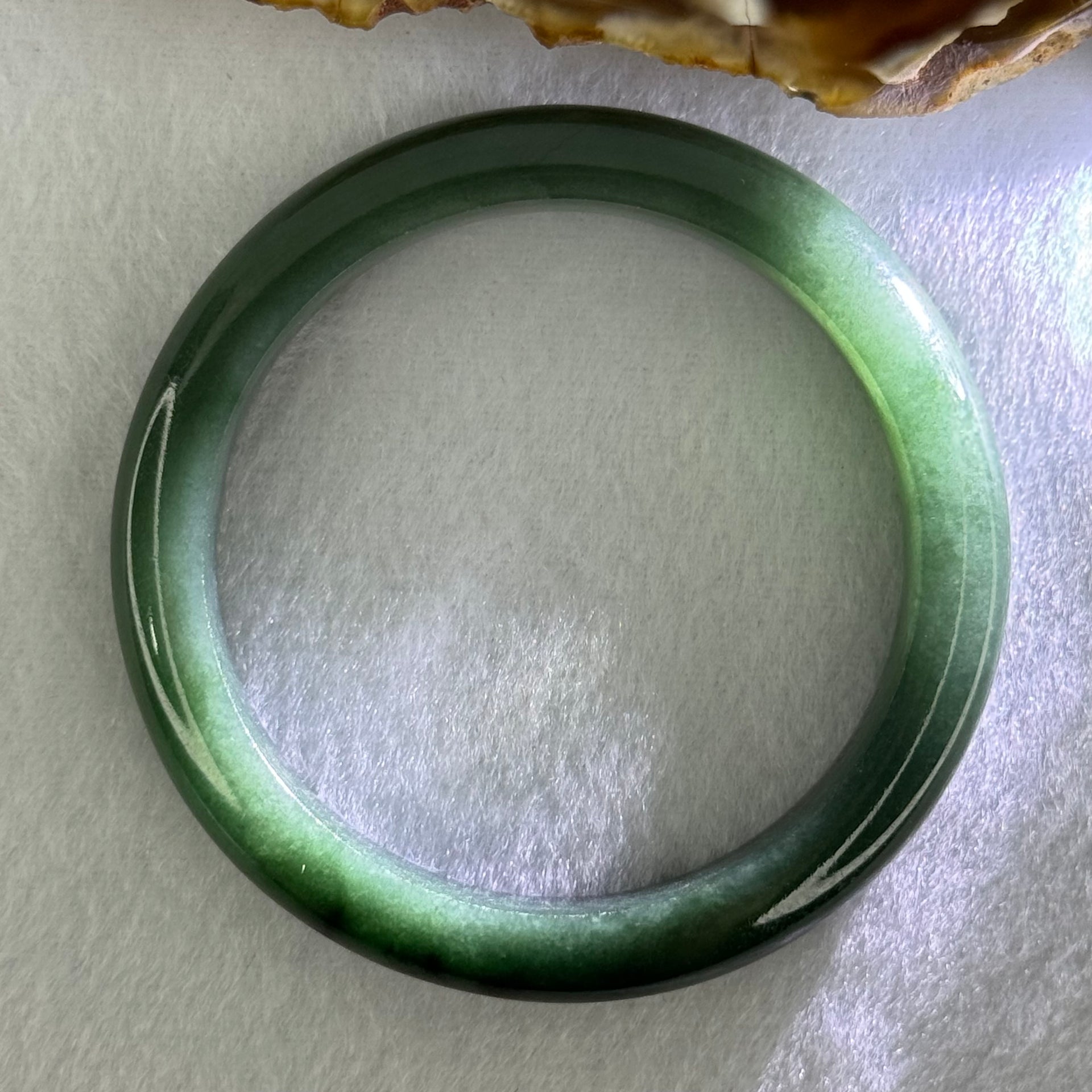 Type A Dark Green Jadeite Bangle Internal Diameter 50.9mm 39.18g 9.8 by 7.7mm (Very Slight Internal Line) - Huangs Jadeite and Jewelry Pte Ltd