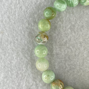 Natural Green Serpentine Beads Bracelet 21.40g 16.5cm 8.7mm 23Beads - Huangs Jadeite and Jewelry Pte Ltd