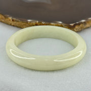 Type A Light Green Jadeite Bangle Internal Diameter 57.5mm 57.45g 12.8 by 8.4mm (Very Slight External Rough) - Huangs Jadeite and Jewelry Pte Ltd