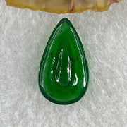 Type A Natural Semi Icy Bright Green Jadeite Tear Drop Shape Stone for Setting 1.25g 21.4 by 12.5 by 2.8mm - Huangs Jadeite and Jewelry Pte Ltd