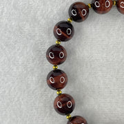 Natural Red Tiger's Eye Beads Bracelet 45.31g 20cm 12.3mm 17Beads - Huangs Jadeite and Jewelry Pte Ltd