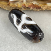 Natural Powerful Tibetan Old Oily Agate Patina Guiren Tairen Human Dzi Bead Totem Amulet Heavenly Master (Tian Zhu) 贵人天诛 5.77g 28.2 by 11.4mm - Huangs Jadeite and Jewelry Pte Ltd
