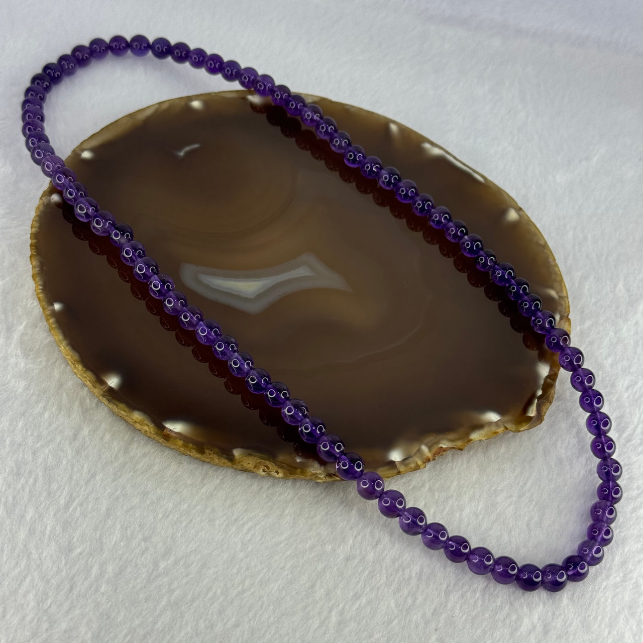 Good Grade Natural Amethyst Necklace 39.39g 52cm 7.2mm 79 Beads - Huangs Jadeite and Jewelry Pte Ltd