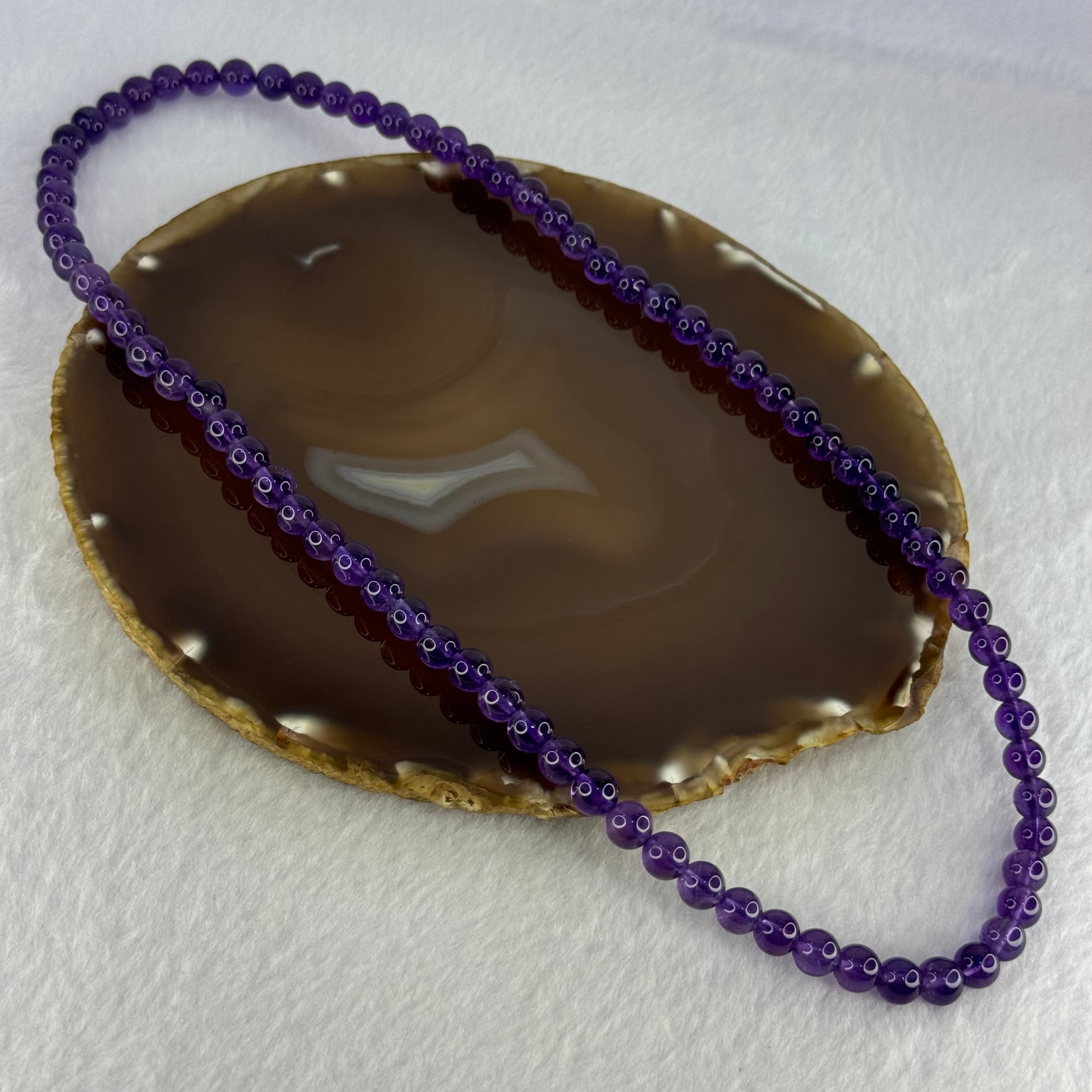 Good Grade Natural Amethyst Necklace 39.39g 52cm 7.2mm 79 Beads - Huangs Jadeite and Jewelry Pte Ltd