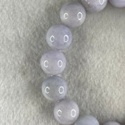 Type A Lavender Jadeite Beads Bracelet 52.68g 15.5cm 12.5mm 16 Beads - Huangs Jadeite and Jewelry Pte Ltd