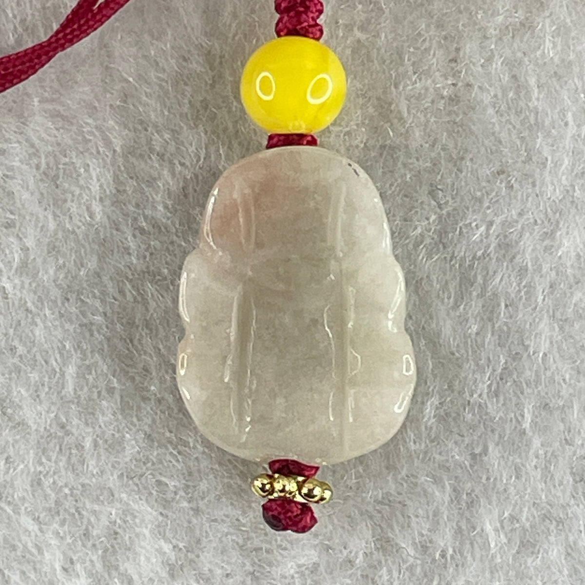 Natural Type A Light Brownish-Red Jadeite Pixiu Charm | Wealth-Attracting Mythical Beast & Protection Talisman (2.39g | 15.6 x 11.6 x 5.5mm) - Huangs Jadeite and Jewelry Pte Ltd