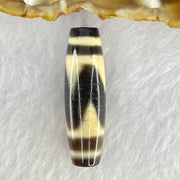 Natural Powerful Tibetan Old Oily Agate Tiger Tooth Daluo Dzi Bead Heavenly Master (Tian Zhu) 7.96g 38.5 by 11.7mm - Huangs Jadeite and Jewelry Pte Ltd