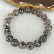 Natural Black Auralite Quartz Beads Bracelet 27.50g 16cm 10.3mm 19 Beads - Huangs Jadeite and Jewelry Pte Ltd