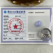Certified Natural Good Grade Type A Full Lavender Jadeite Ring in S925 Sliver 7.25g 22.5 by 18.5 by 8.5mm US 9.4 HK 21 - Huangs Jadeite and Jewelry Pte Ltd