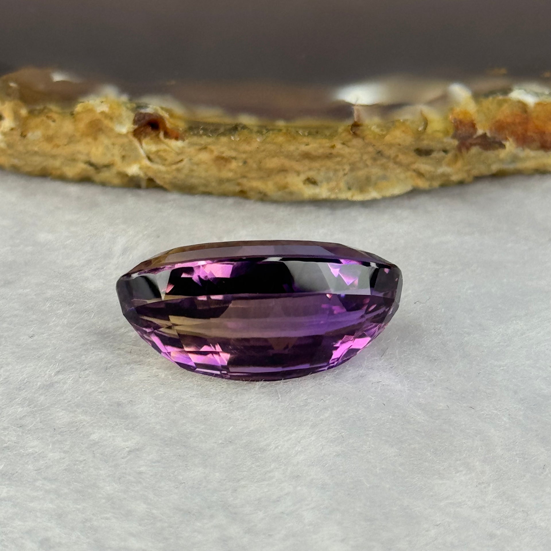 Natural Faceted Ametrine Oval Shape 24.42ct 23.2 by 15.1 by 10.9mm - Huangs Jadeite and Jewelry Pte Ltd