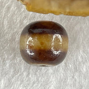 Natural Powerful Tibetan Old Oily Agate 1 Line Dzi Bead Heavenly Master (Tian Zhu) 1.93g 10.1 by 11.1mm - Huangs Jadeite and Jewelry Pte Ltd