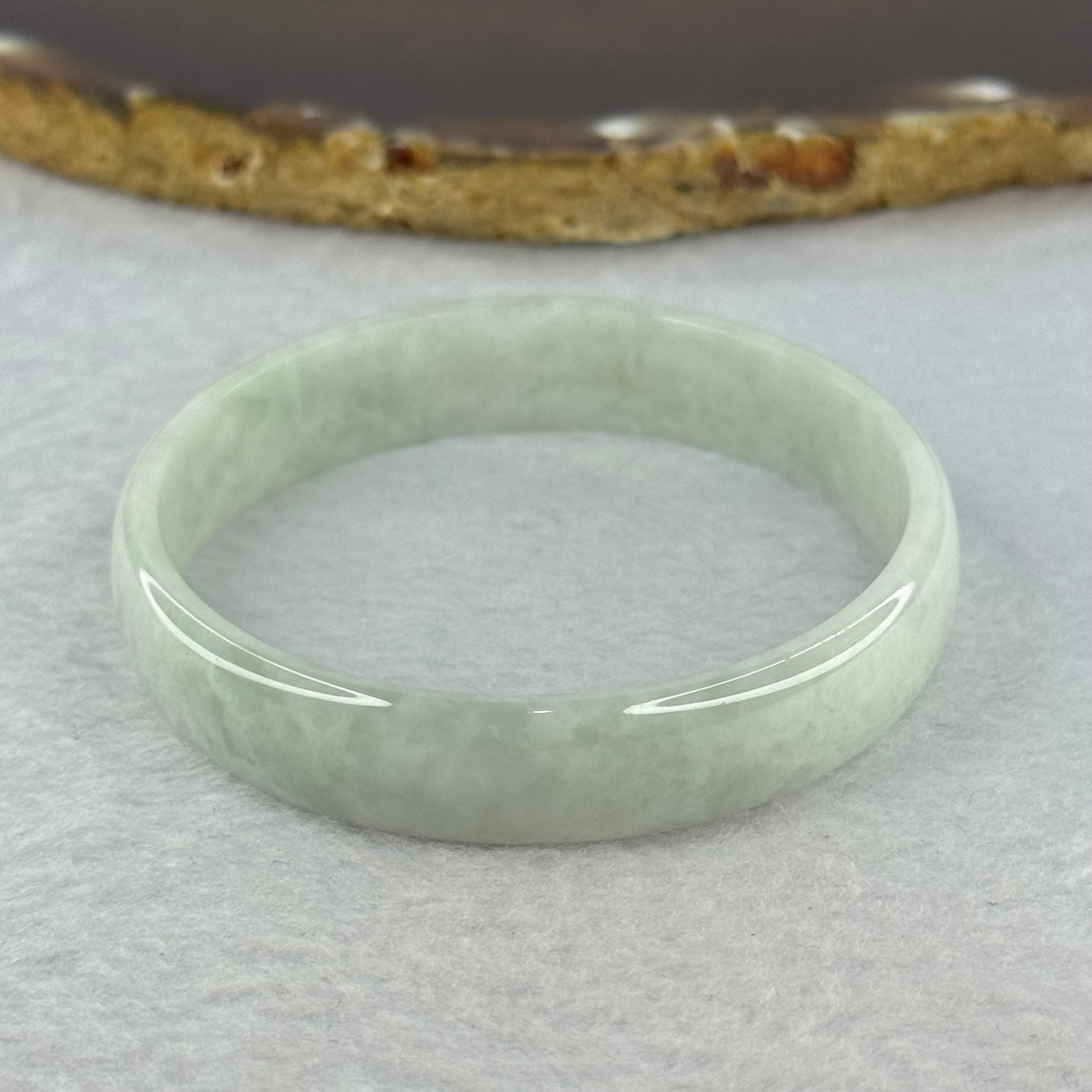 Type A Light Green Jadeite Bangle 20.92g Internal Diameter 52.5mm 11.3 by 3.9mm (Internal Line) - Huangs Jadeite and Jewelry Pte Ltd
