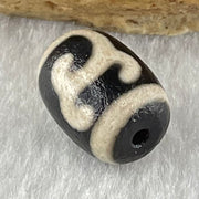 Natural Powerful Tibetan Old Oily Agate Green Tara Dzi Bead Heavenly Master (Tian Zhu) 绿度母天珠 2.13g 13.3 by 10.0mm - Huangs Jadeite and Jewelry Pte Ltd