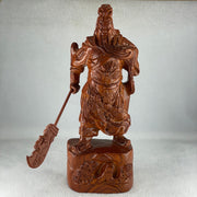Natural Rosewood Guan Gong Display 622.8g 160.0 by 240.0 by 280.0mm - Huangs Jadeite and Jewelry Pte Ltd