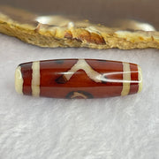 Natural Powerful Tibetan Old Oily Agate Patina Guiren Tairen Human Dzi Bead Totem Amulet Heavenly Master (Tian Zhu) 贵人天诛 8.47g 37.5 by 12.0mm - Huangs Jadeite and Jewelry Pte Ltd