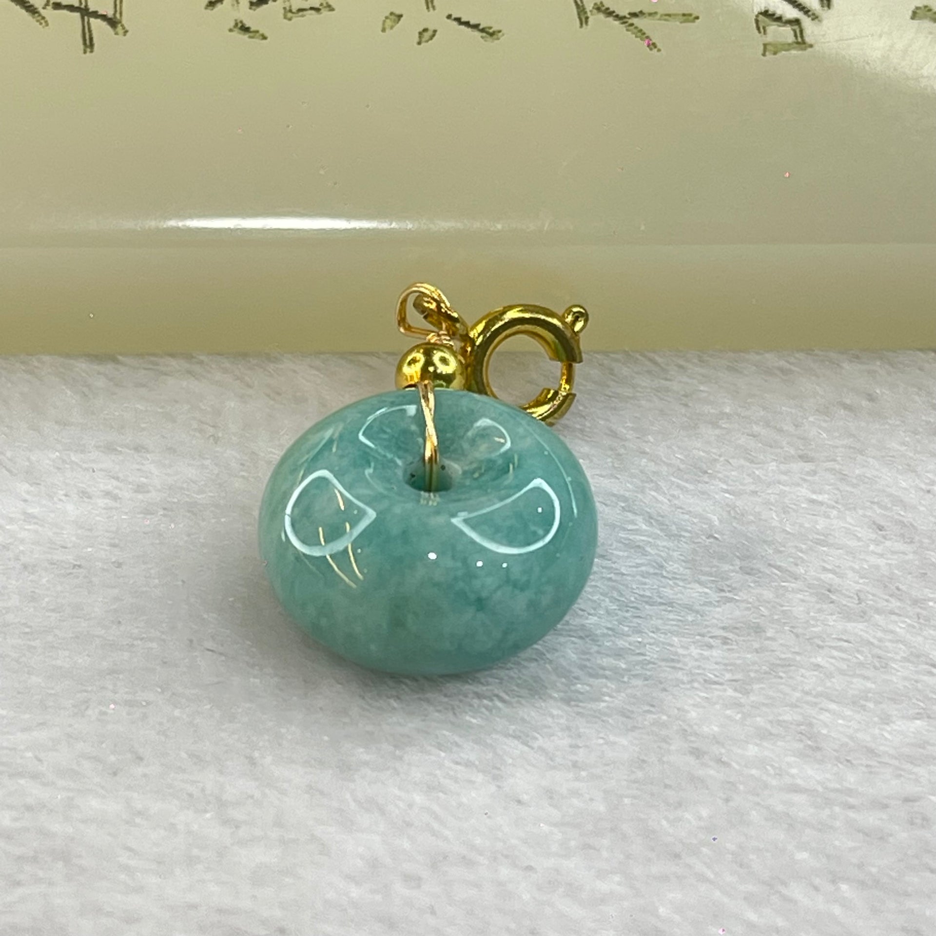 Natural Amazonite Charm Pendent 2.77g 14.6 by 8.0mm - Huangs Jadeite and Jewelry Pte Ltd