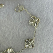 S9999 Sliver Clover Bracelet 13.37g 13.1 by 3.0mm 5pcs - Huangs Jadeite and Jewelry Pte Ltd