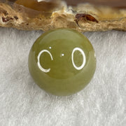 Natural Type A Yellowish Green Jadeite Bead Charm 4.49g 13.8mm - Huangs Jadeite and Jewelry Pte Ltd