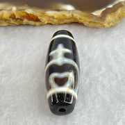 Natural Powerful Tibetan Old Oily Agate Double Nectar Vessel Dzi Bead Heavenly Master (Tian Zhu) 花蜜容器眼天珠 10.37g 39.3 by 13.5mm - Huangs Jadeite and Jewelry Pte Ltd