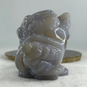 Natural Light Purple Agate with Crystal 3 Legged Toast Display 912.6g 146.0 by 81.0 by 90.0mm - Huangs Jadeite and Jewelry Pte Ltd