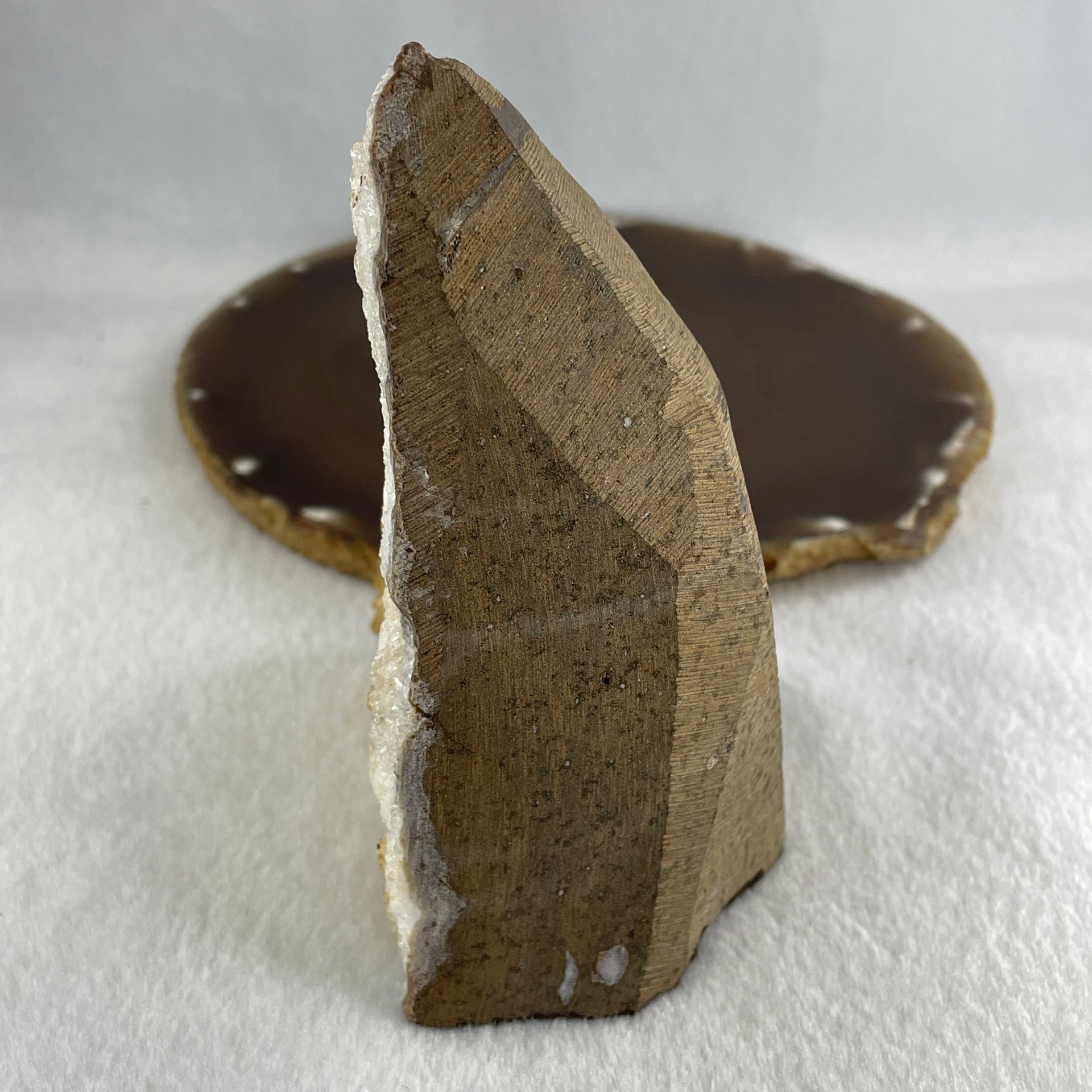 Natural Citrine Rough Irregular Shaped Display with Wooden Stand 719.31g 125.5 by 97.0 by 152.5mm - Huangs Jadeite and Jewelry Pte Ltd