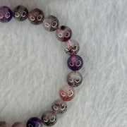 Natural Super 7 Beads Bracelet 12.81g 15cm 7.3mm 25 Beads - Huangs Jadeite and Jewelry Pte Ltd