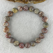 Certified Natural Alashan Agate Greyish Beads Bracelet 21.945g 15.5cm 9.4mm 21Beads - Huangs Jadeite and Jewelry Pte Ltd
